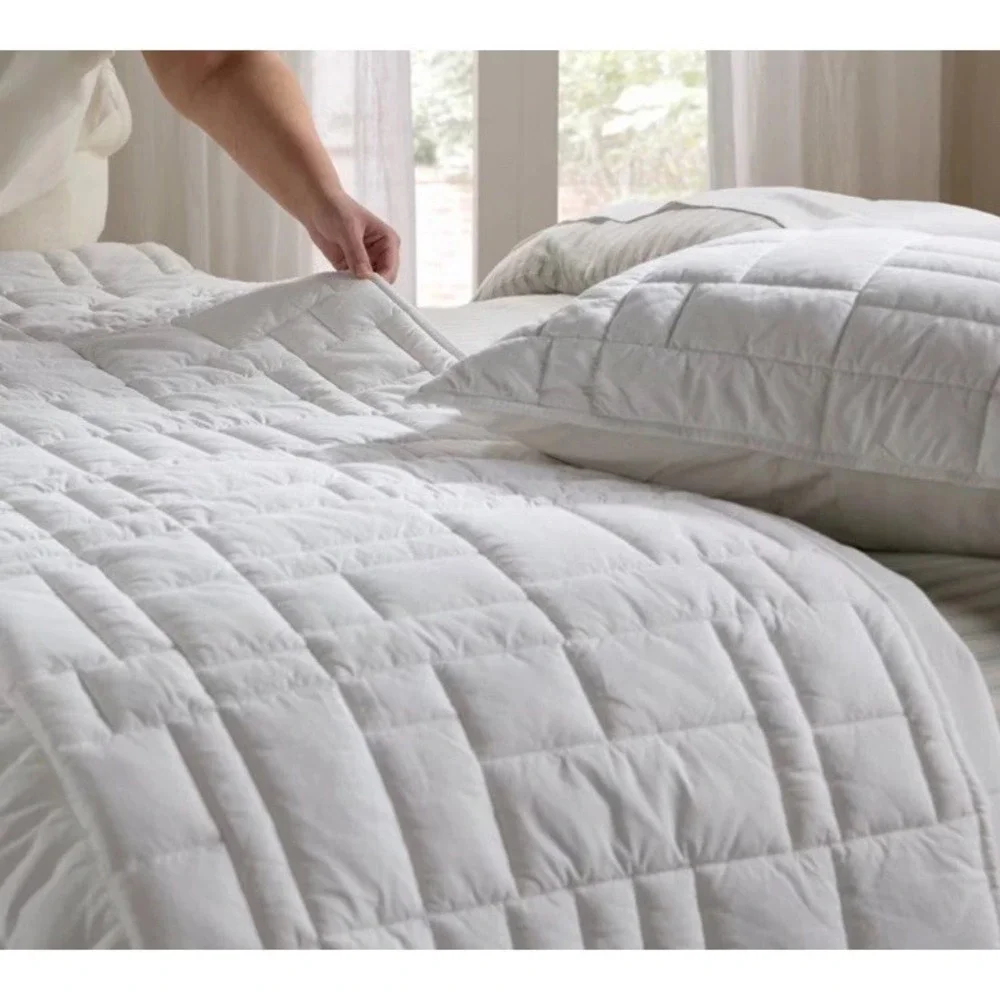 Full/Queen Cozy Block Quilt White - Parachute